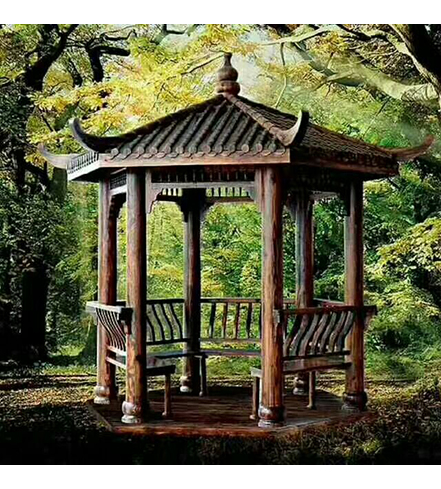 防腐木凉亭 (16)